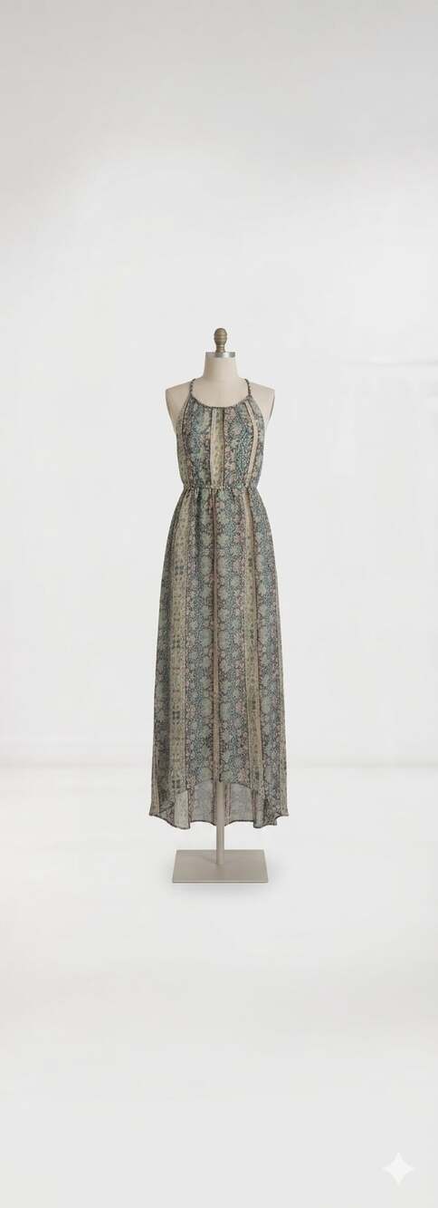 American Eagle Outfitters Floral Print Halter Maxi Dress XS